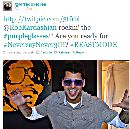 Kim Kardashian's brother Rob has been struck with the Bieber Fever XD
